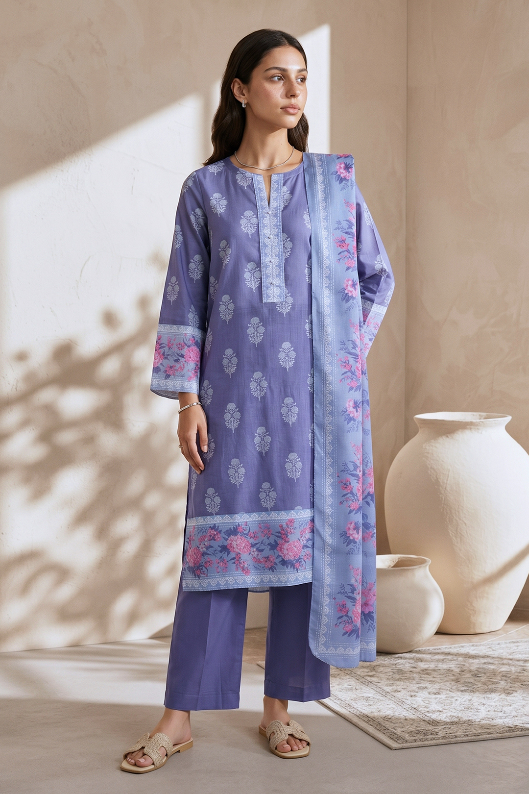 Kurta Dupatta Trouser - 2458