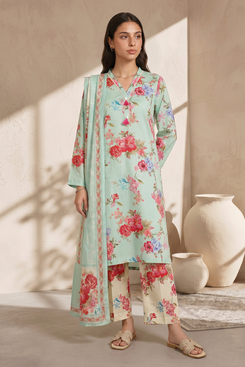 Kurta Dupatta Trouser - 2477