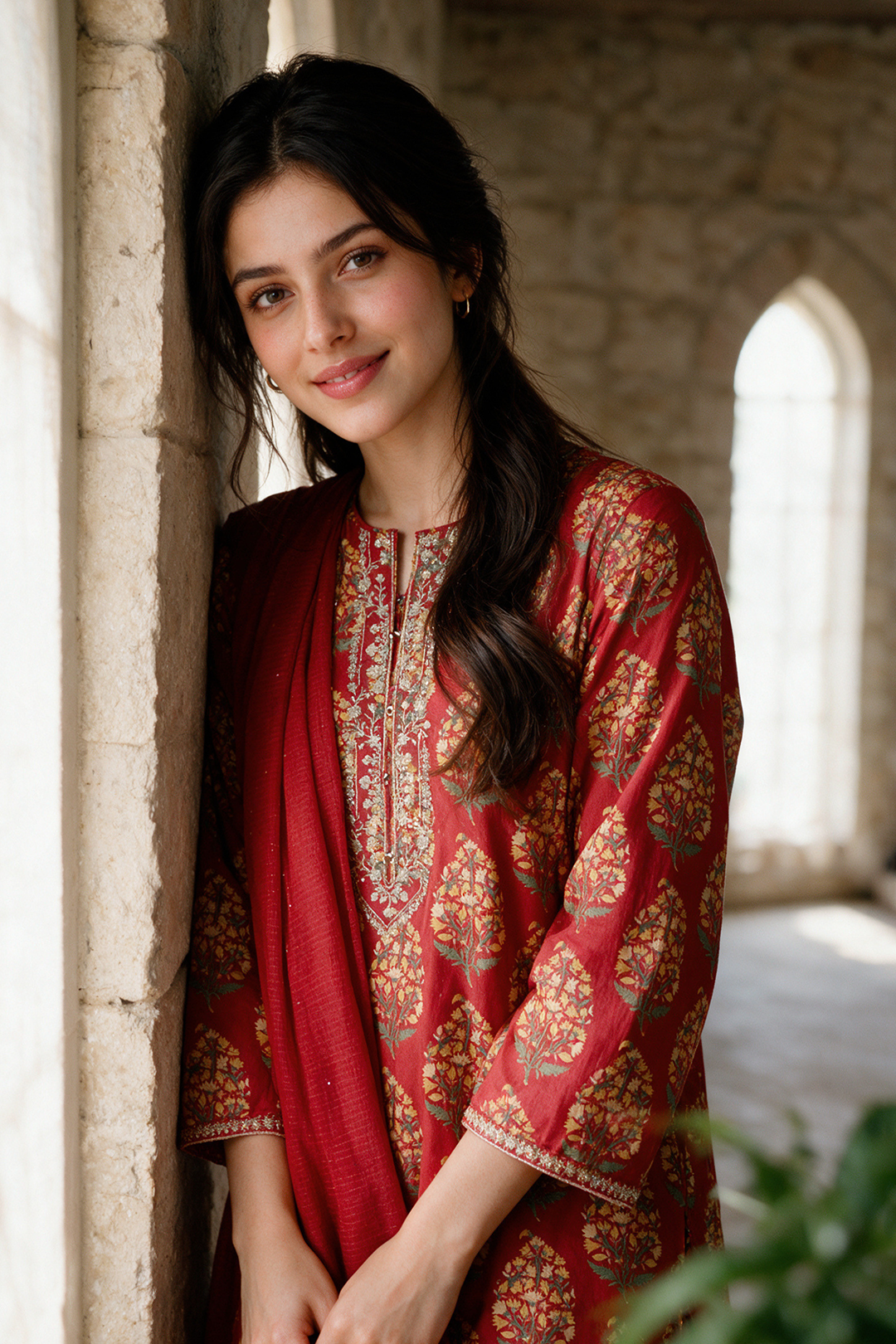 Embroidered Kurta Dupatta Trouser - 2506