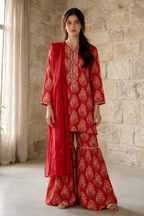 Embroidered Kurta Dupatta Trouser - 2506