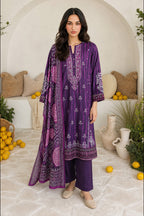 Embroidered Kurta Dupatta Trouser - 2509