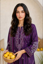 Embroidered Kurta Dupatta Trouser - 2509
