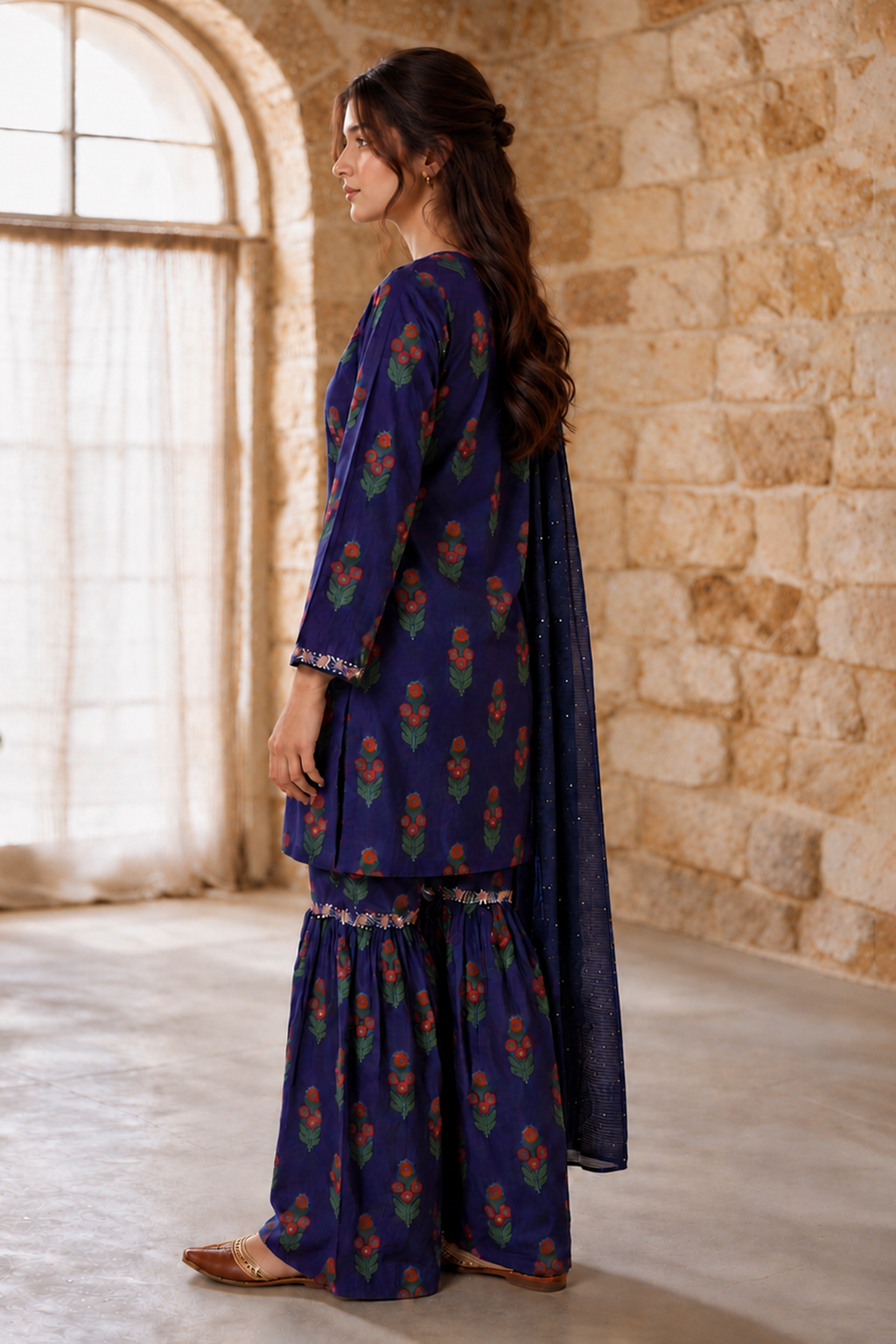 Embroidered Kurta Dupatta Trouser - 2510
