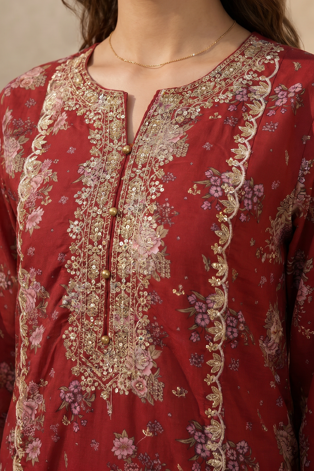 Embroidered Kurta Dupatta Trouser - 2511
