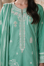 Embroidered Kurta Dupatta Trouser - 2518