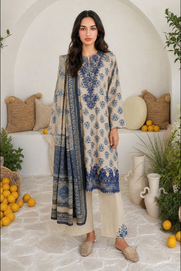 Embroidered Kurta Dupatta Trouser - 2519