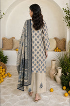 Embroidered Kurta Dupatta Trouser - 2519