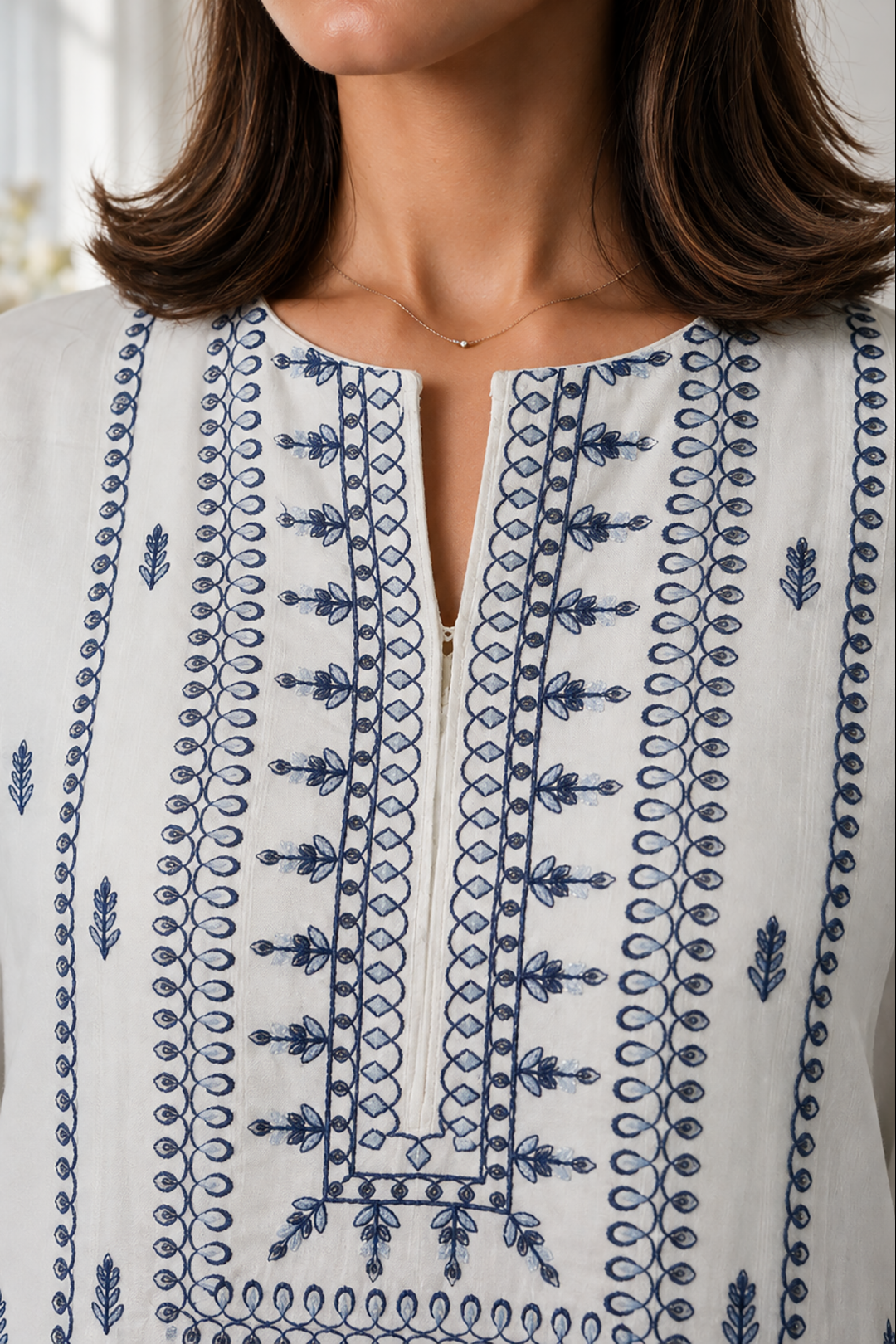 Embroidered Kurta Dupatta Trouser - 2525