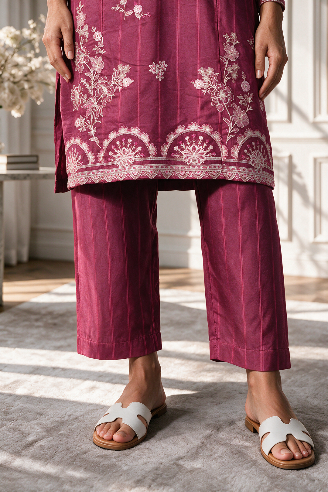 Embroidered Kurta Dupatta Trouser - 2531