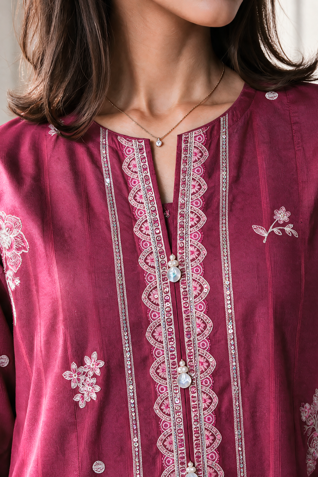 Embroidered Kurta Dupatta Trouser - 2531