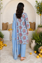Embroidered Kurta Dupatta Trouser - 2535
