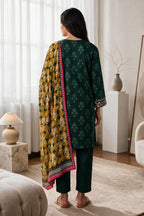 Embroidered Kurta Dupatta Trouser - 2538