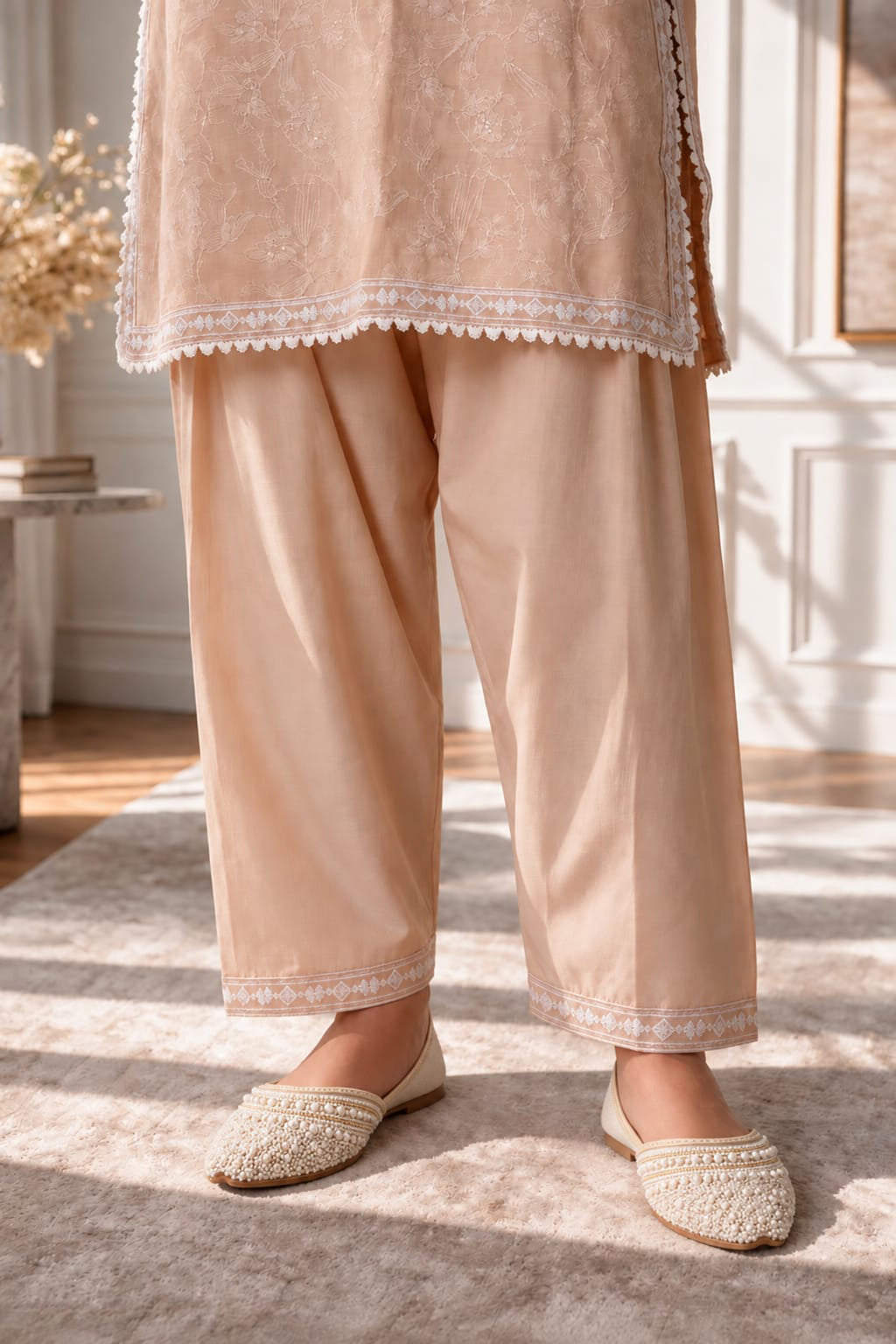 Embroidered Kurta Dupatta Trouser - 2574