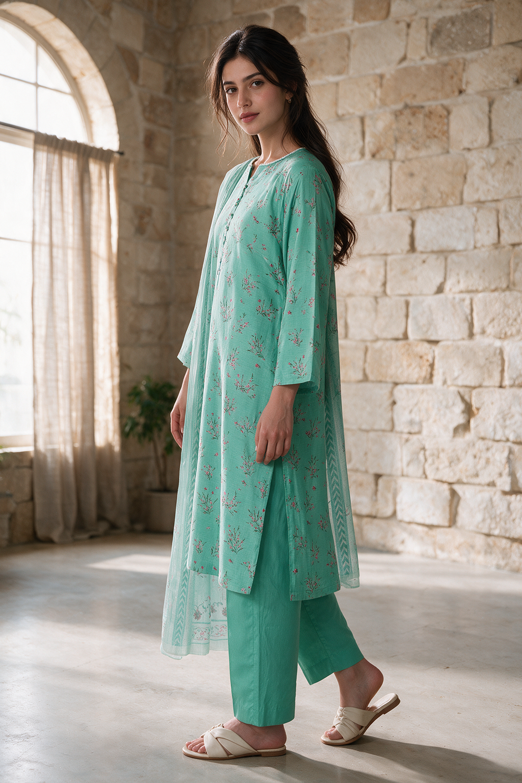 Kurta Dupatta Trouser - 2676