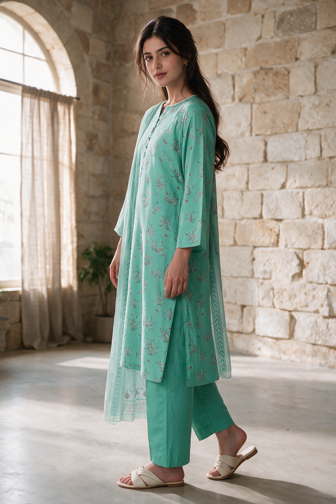 Kurta Dupatta Trouser - 2676