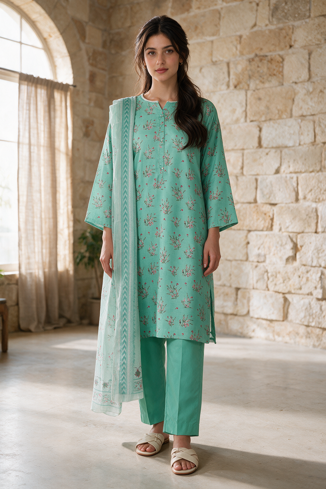 Kurta Dupatta Trouser - 2676