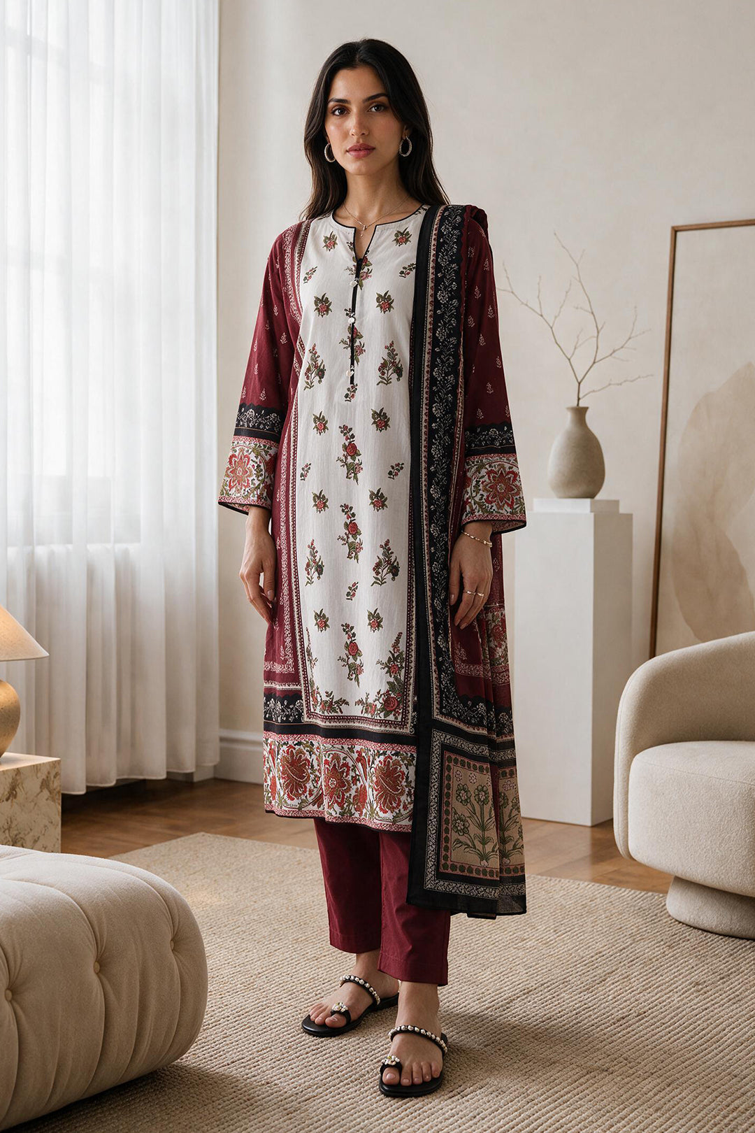 Kurta Dupatta Trouser - 2701