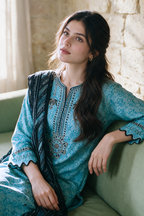 Embroidered Kurta Dupatta Trouser - 2712