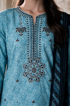 Embroidered Kurta Dupatta Trouser - 2712