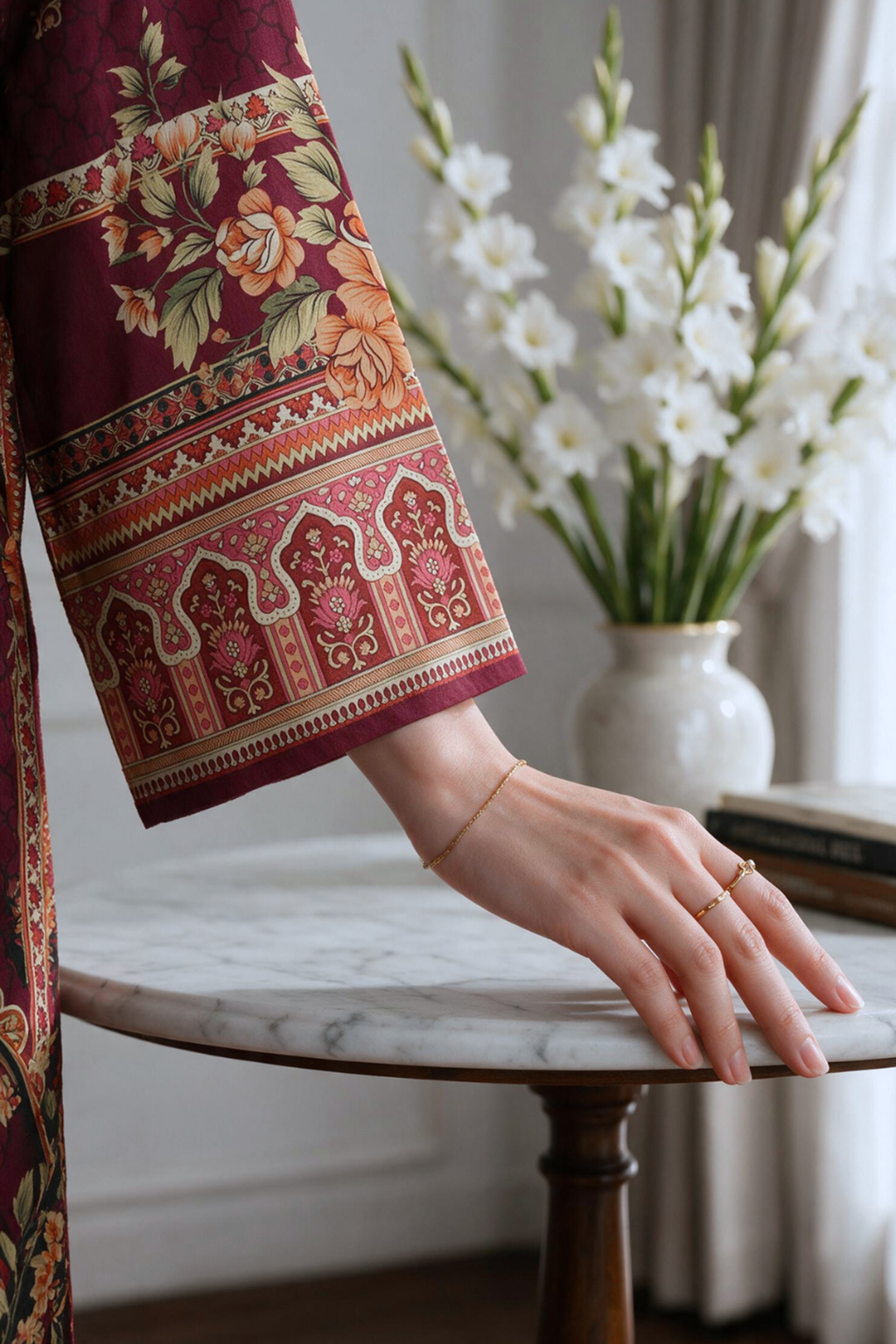 Embroidered Kurta Dupatta Trouser - 2714