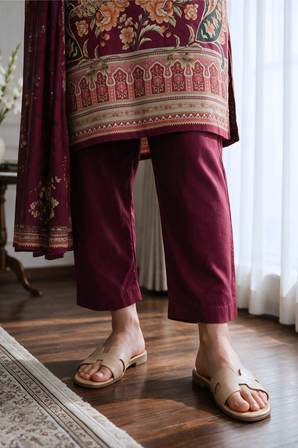 Embroidered Kurta Dupatta Trouser - 2714