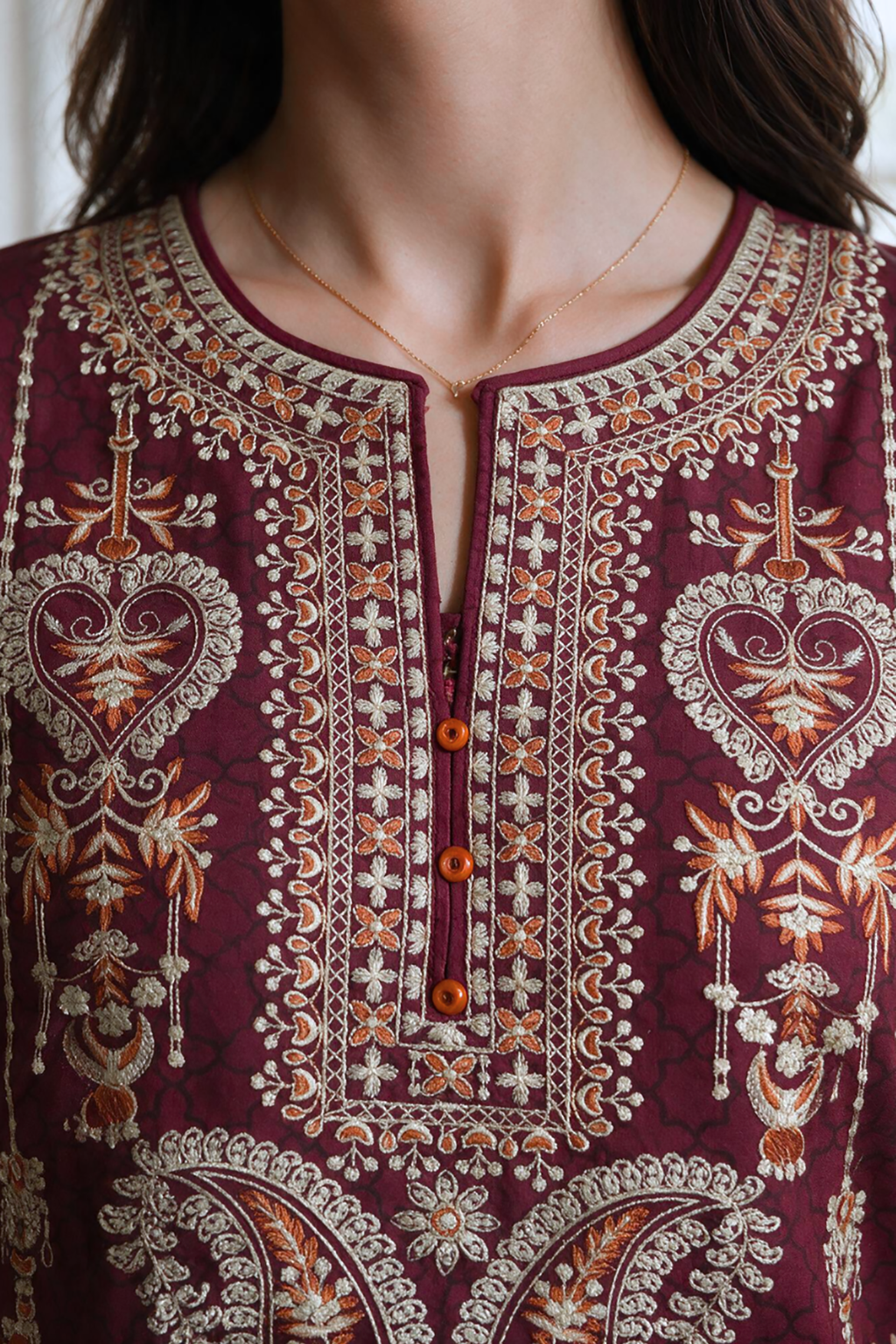 Embroidered Kurta Dupatta Trouser - 2714