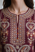 Embroidered Kurta Dupatta Trouser - 2714