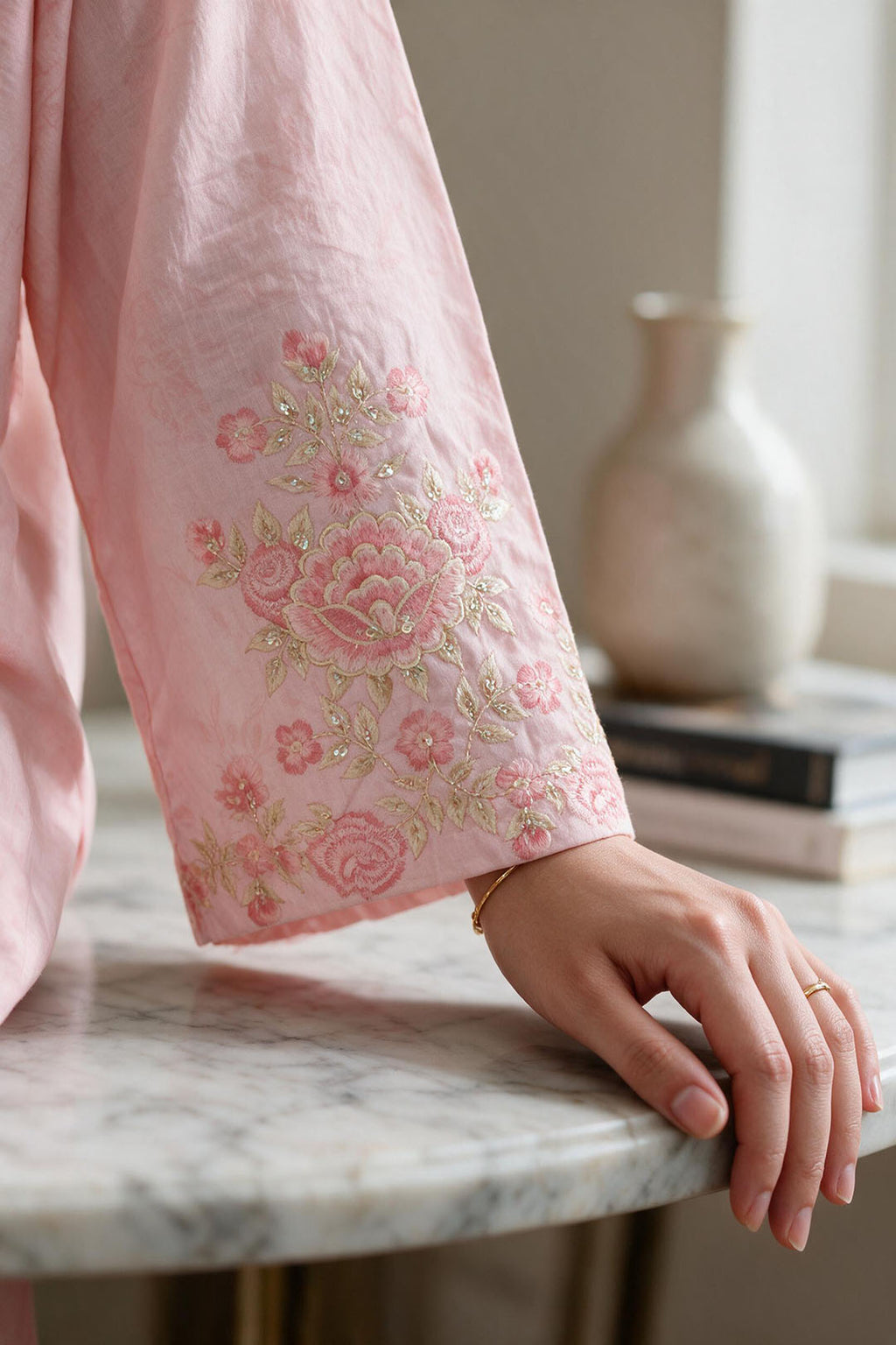 Embroidered Kurta Dupatta Trouser - 2722