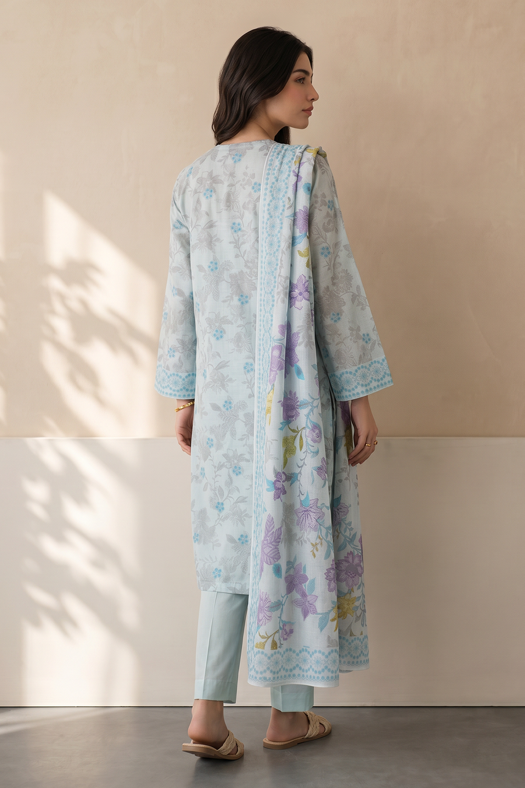 Embroidered Kurta Dupatta Trouser - 2726
