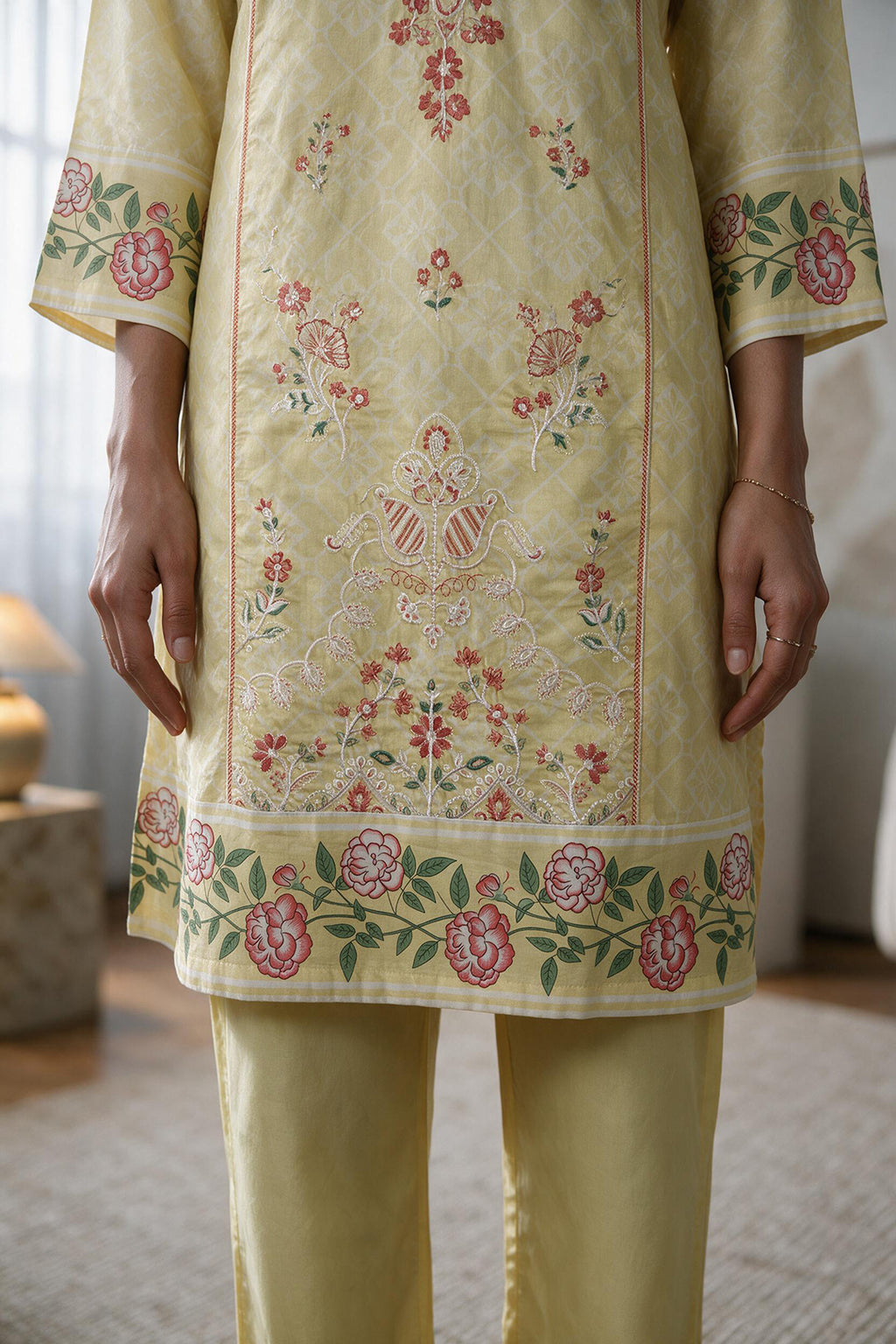 Embroidered Kurta Dupatta Trouser - 2732