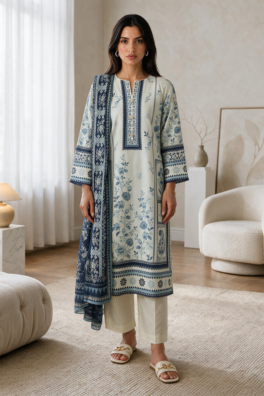 Kurta Dupatta Trouser - 2945