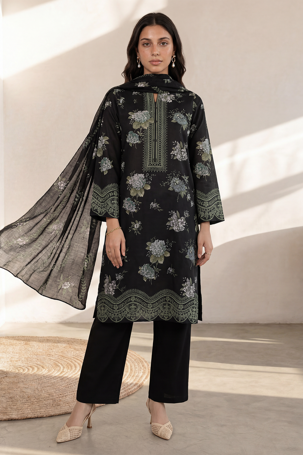 Kurta Dupatta Trouser - 2956