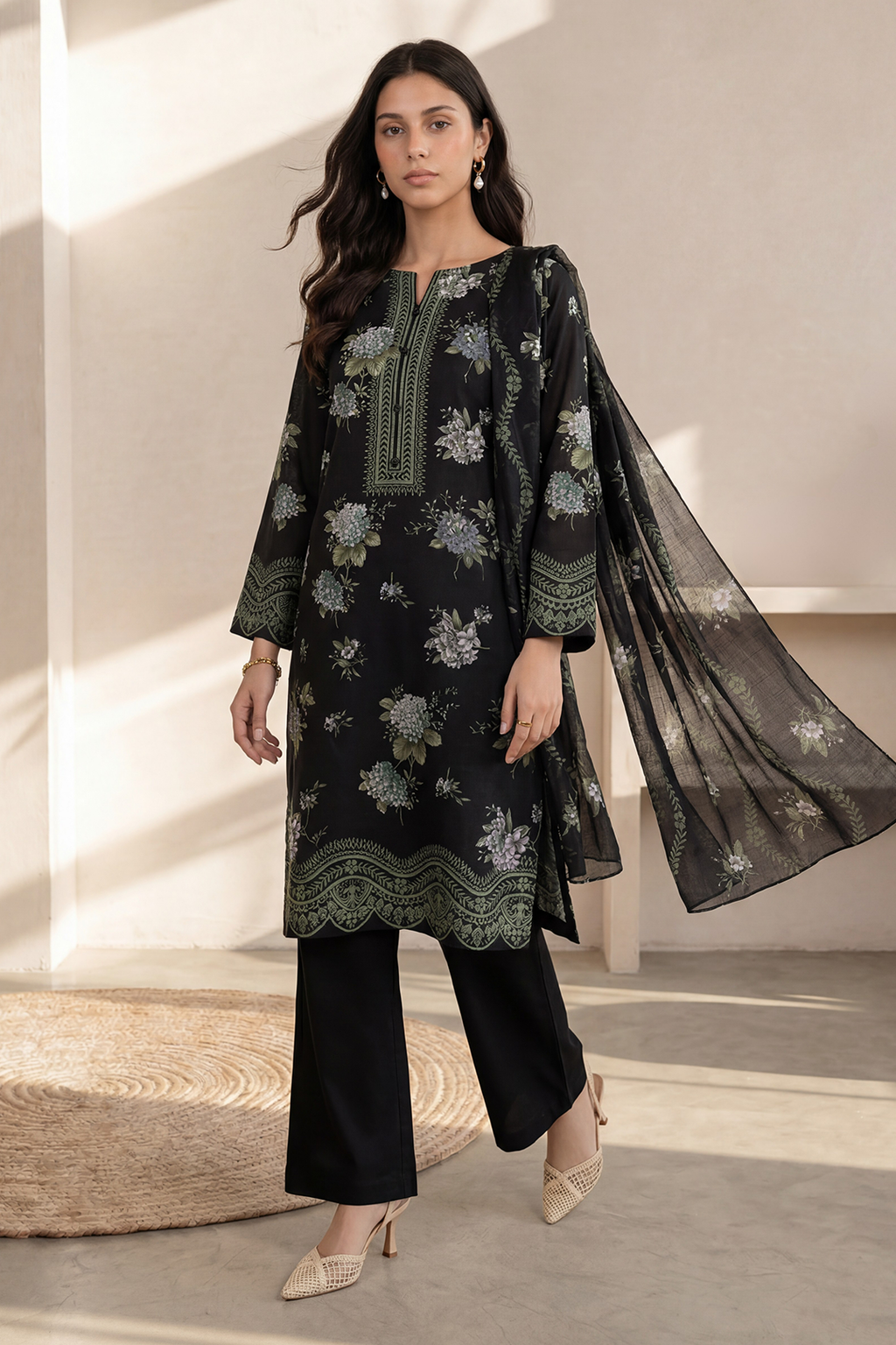 Kurta Dupatta Trouser - 2956