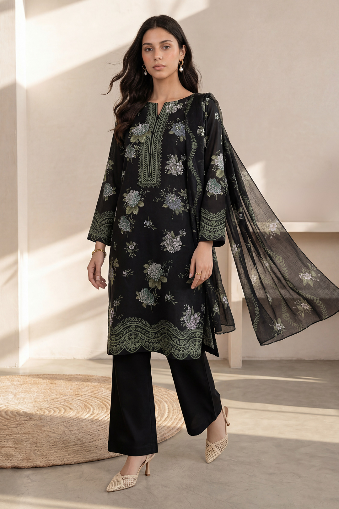 Kurta Dupatta Trouser - 2956