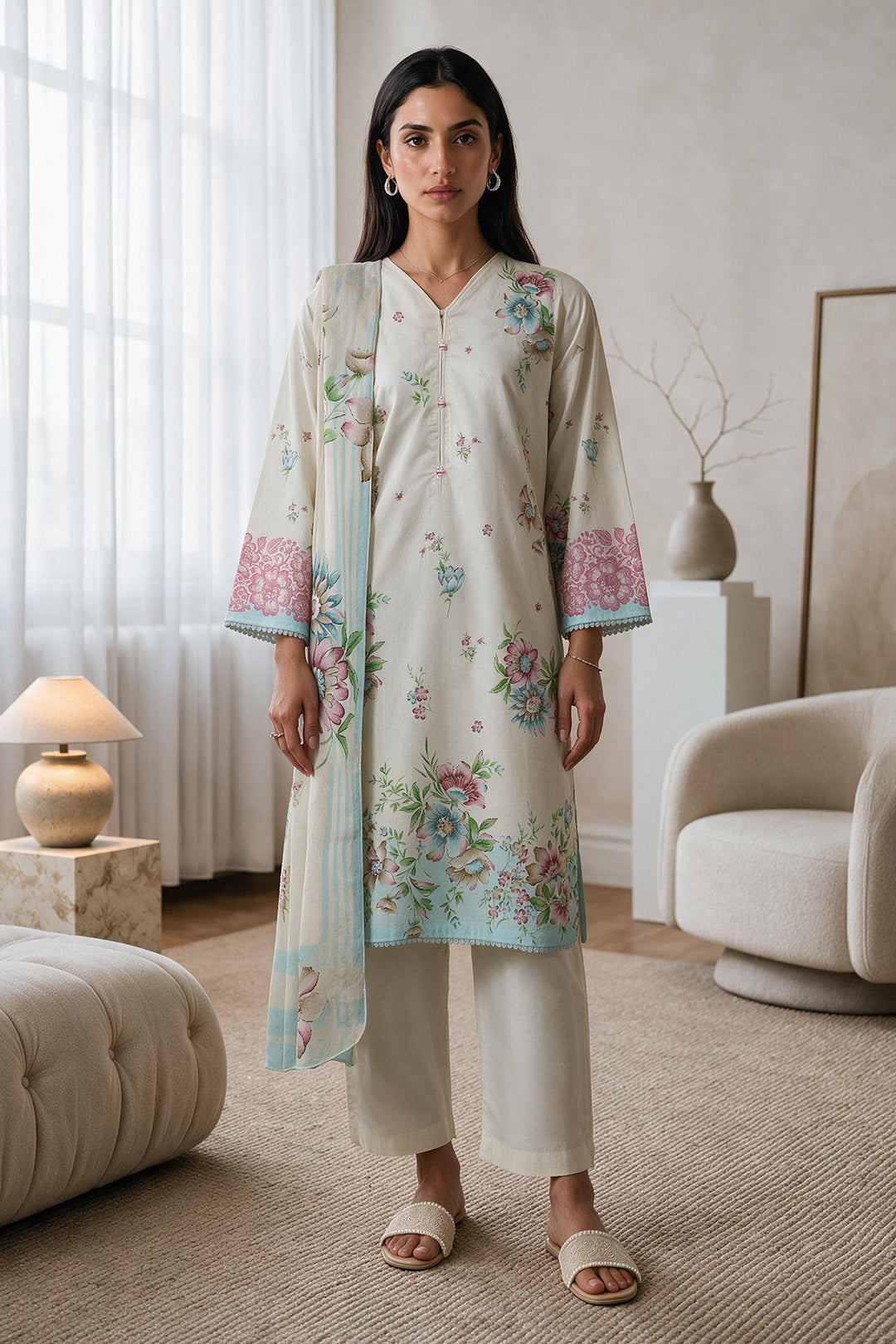 Kurta Dupatta Trouser - 2967