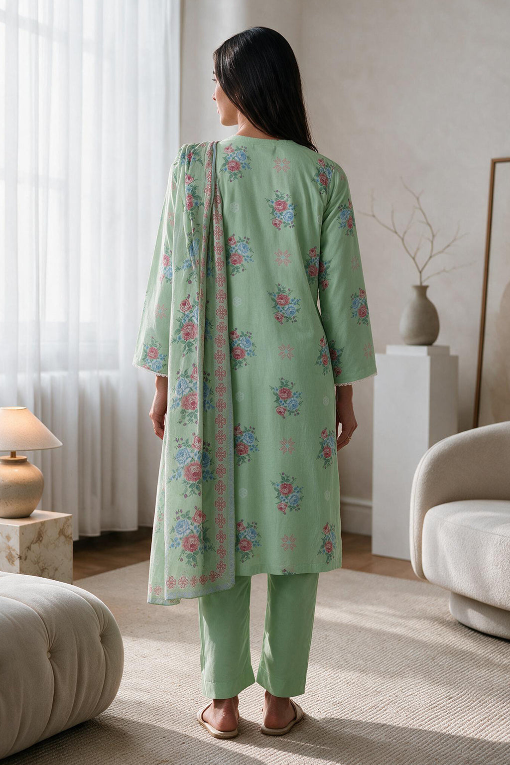 Kurta Dupatta Trouser - 2974