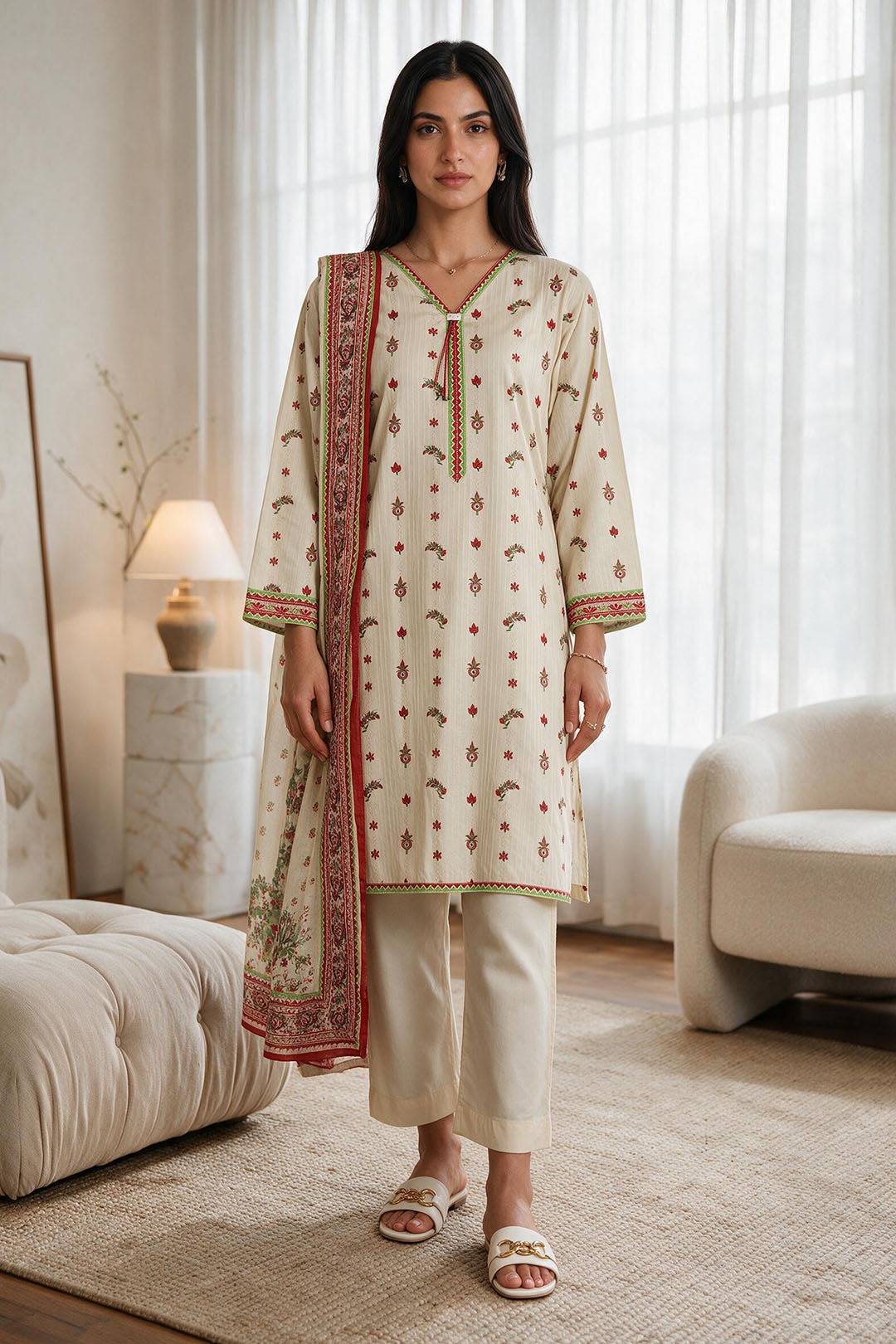 Kurta Dupatta Trouser - 2978
