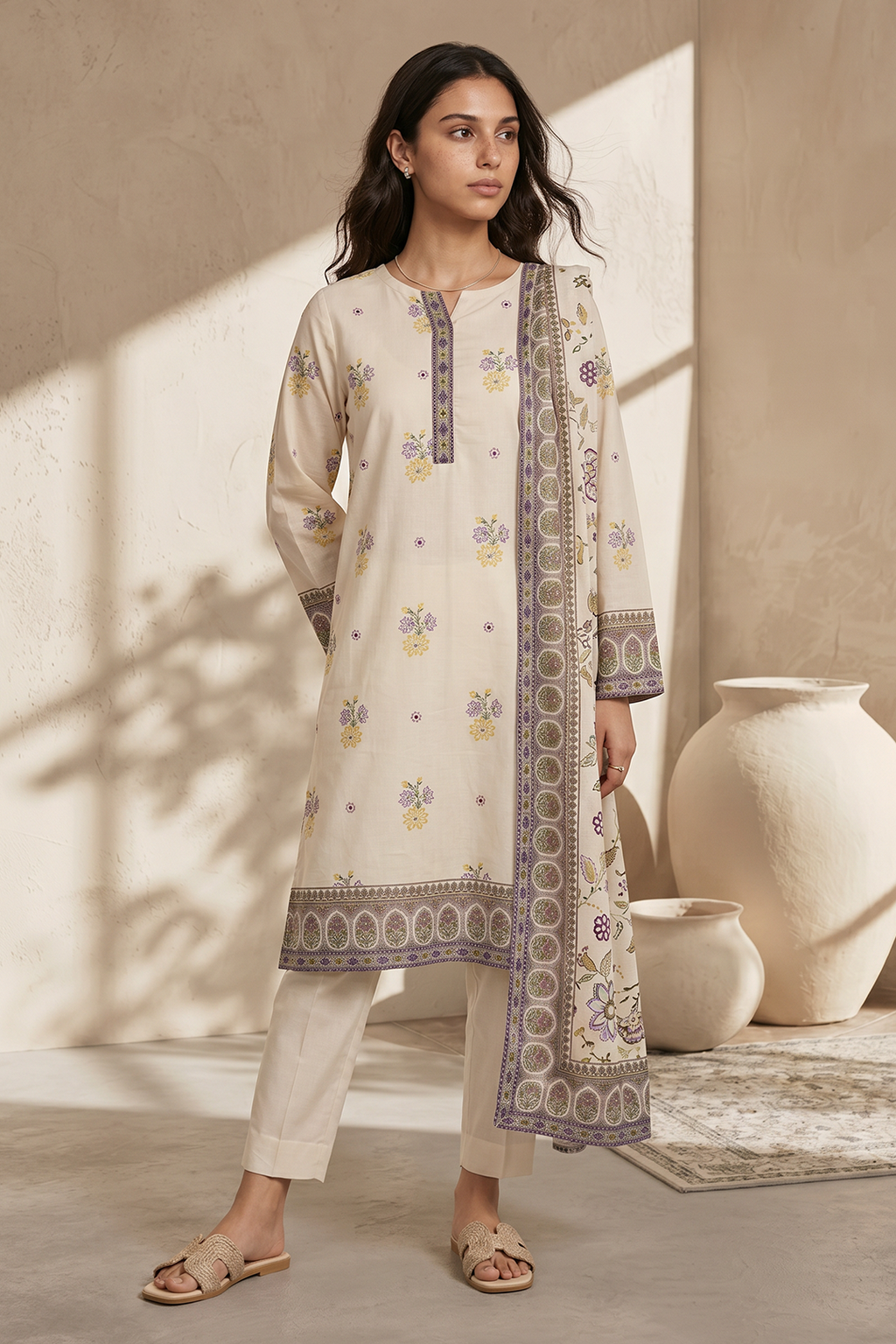 Kurta Dupatta Trouser - 2982