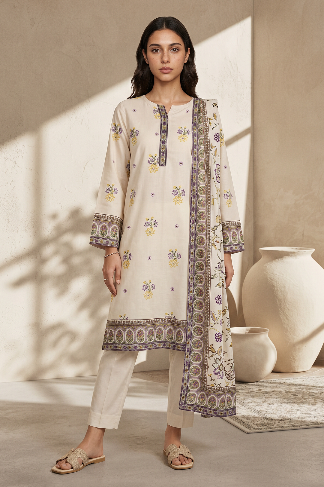 Kurta Dupatta Trouser - 2982