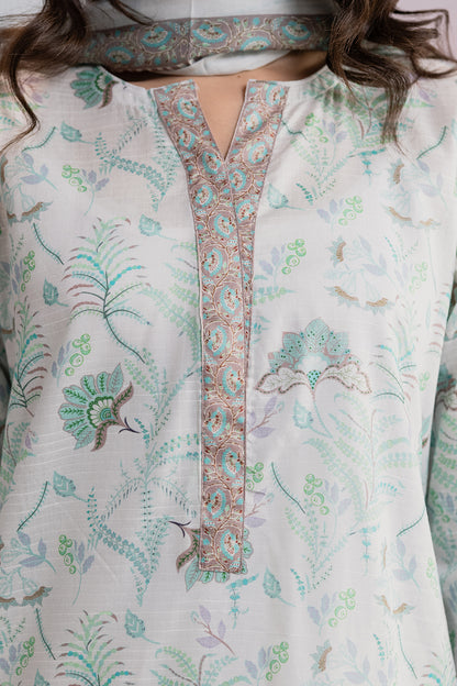 Embroidered Kurta Dupatta Trouser - 2984