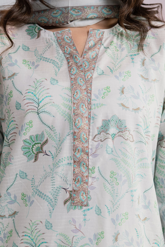 Embroidered Kurta Dupatta Trouser - 2984