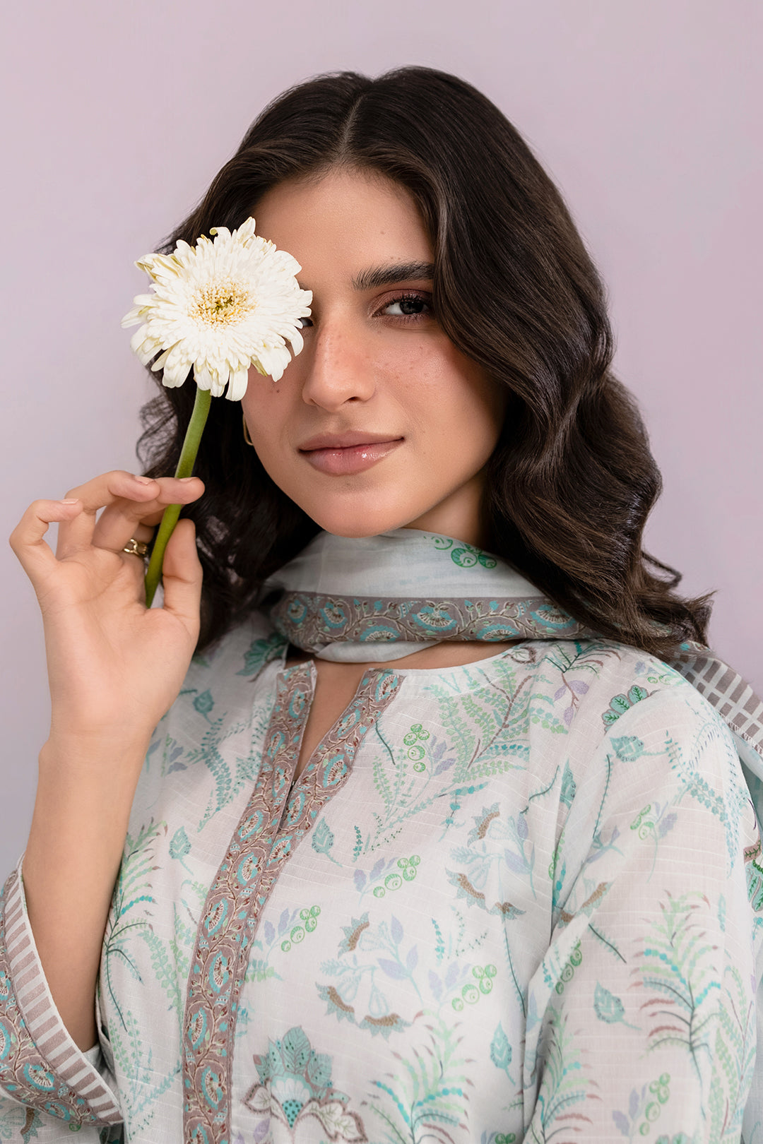 Embroidered Kurta Dupatta Trouser - 2984