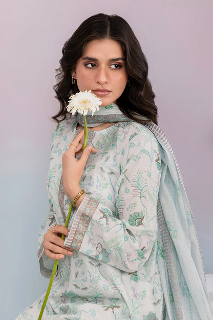 Embroidered Kurta Dupatta Trouser - 2984