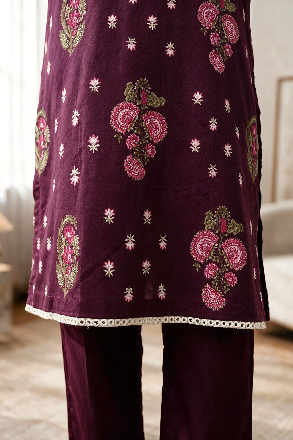 Embroidered Kurta Dupatta Trouser - 2993