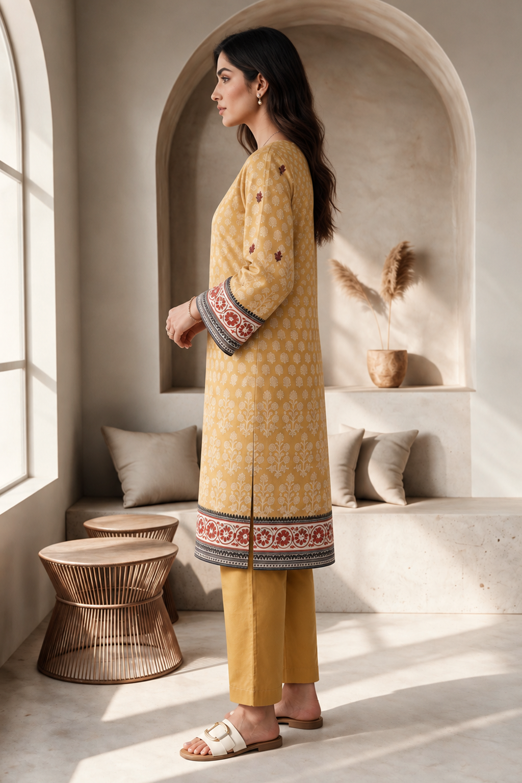 Embroidered Kurta Dupatta Trouser - 2998