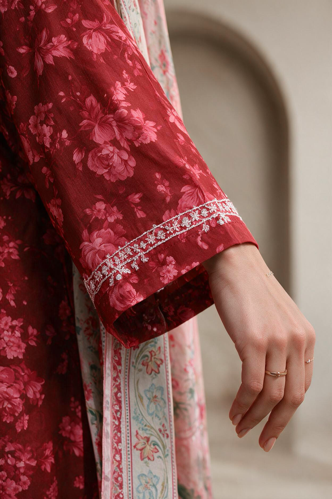 Embroidered Kurta Dupatta Trouser - 3005