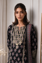Embroidered Kurta Dupatta Trouser - 3011