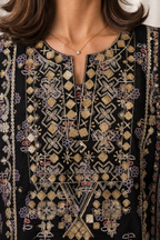Embroidered Kurta Dupatta Trouser - 3011