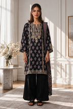 Embroidered Kurta Dupatta Trouser - 3011