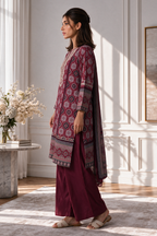 Embroidered Kurta Dupatta Trouser - 3013